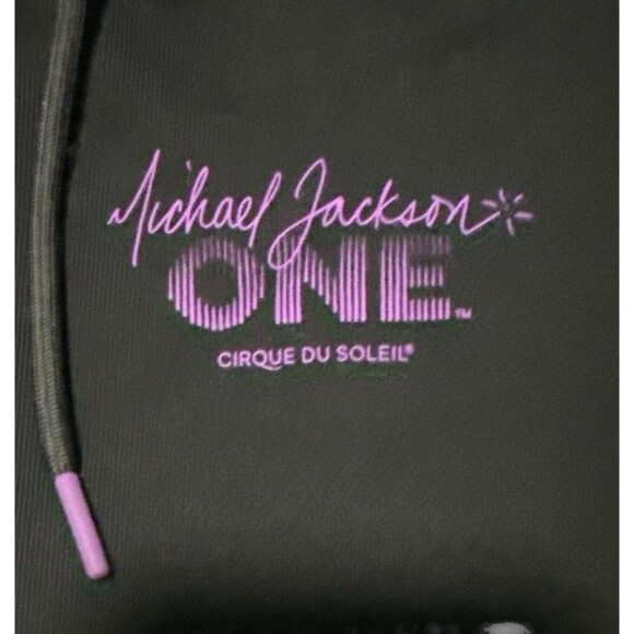 Michael Jackson One Cirque du Soleil Hoodie XS Black Zip Gold Hood Heavy - Picture 4 of 5